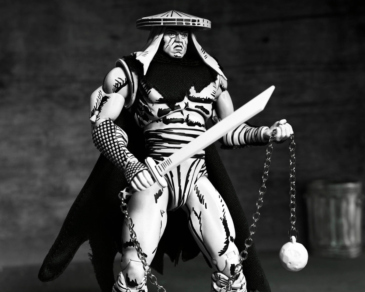 TMNT FOOT ASSASSIN BLACK &amp; WHITE (MIRAGE COMICS) - 7" SCALE ACTION FIGURE - Back