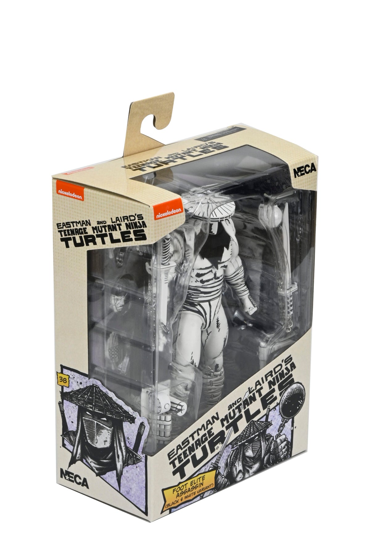 TMNT FOOT ASSASSIN BLACK &amp; WHITE (MIRAGE COMICS) - 7" SCALE ACTION FIGURE