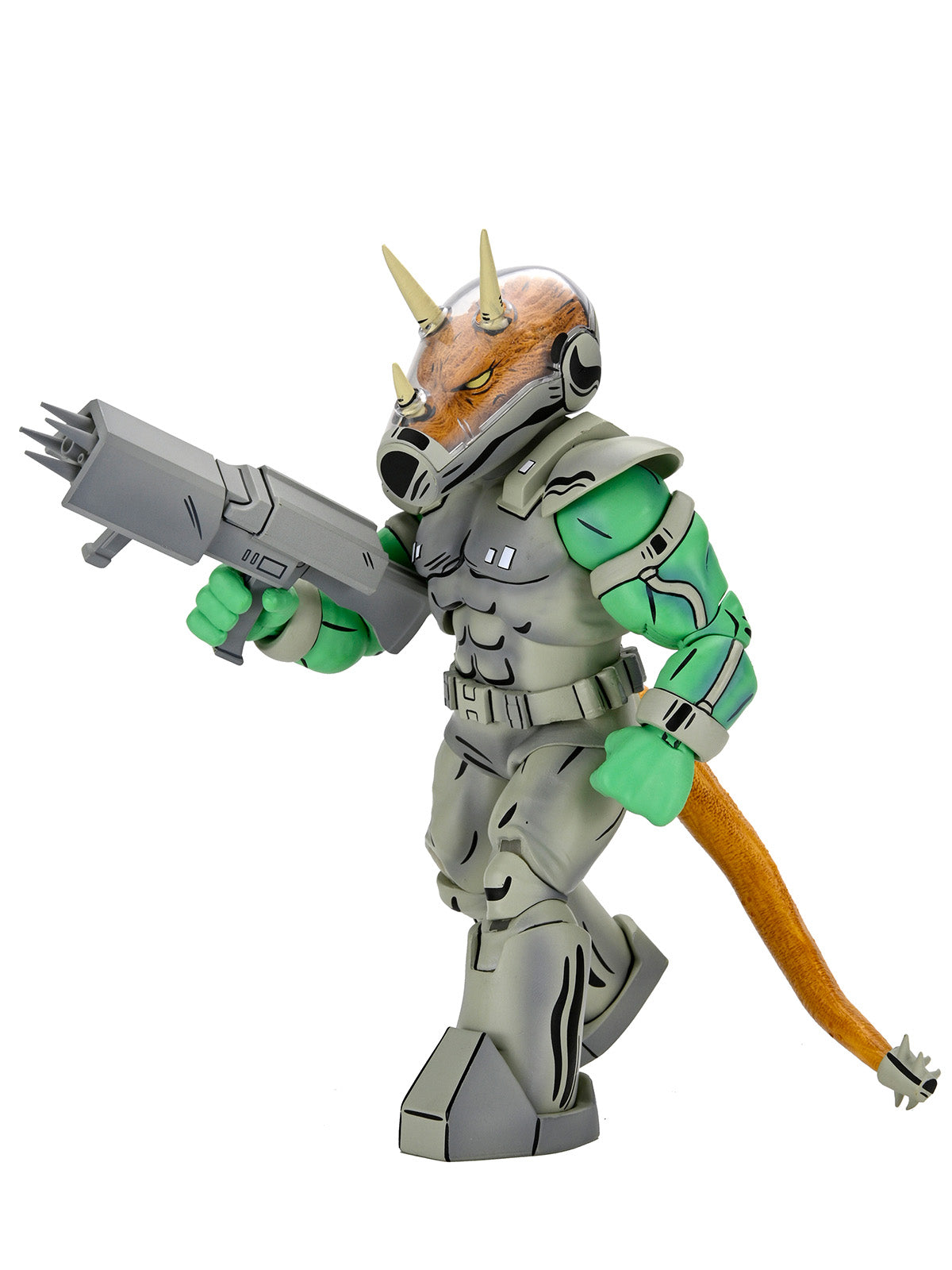 TMNT (MIRAGE COMICS) SHOCK COMMANDO TRICERATON - 7" SCALE ACTION FIGURE - Back