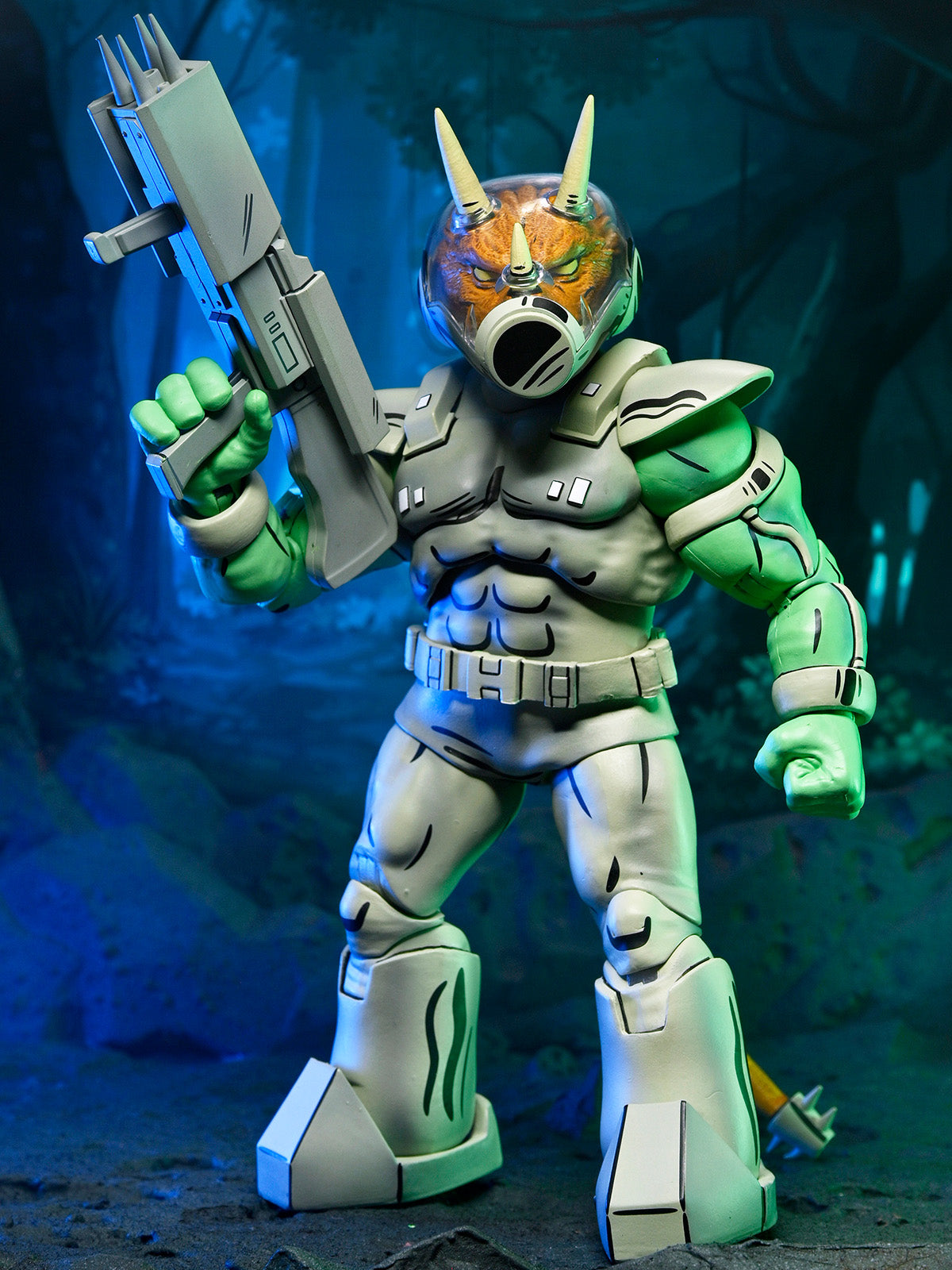 TMNT (MIRAGE COMICS) SHOCK COMMANDO TRICERATON - 7" SCALE ACTION FIGURE
