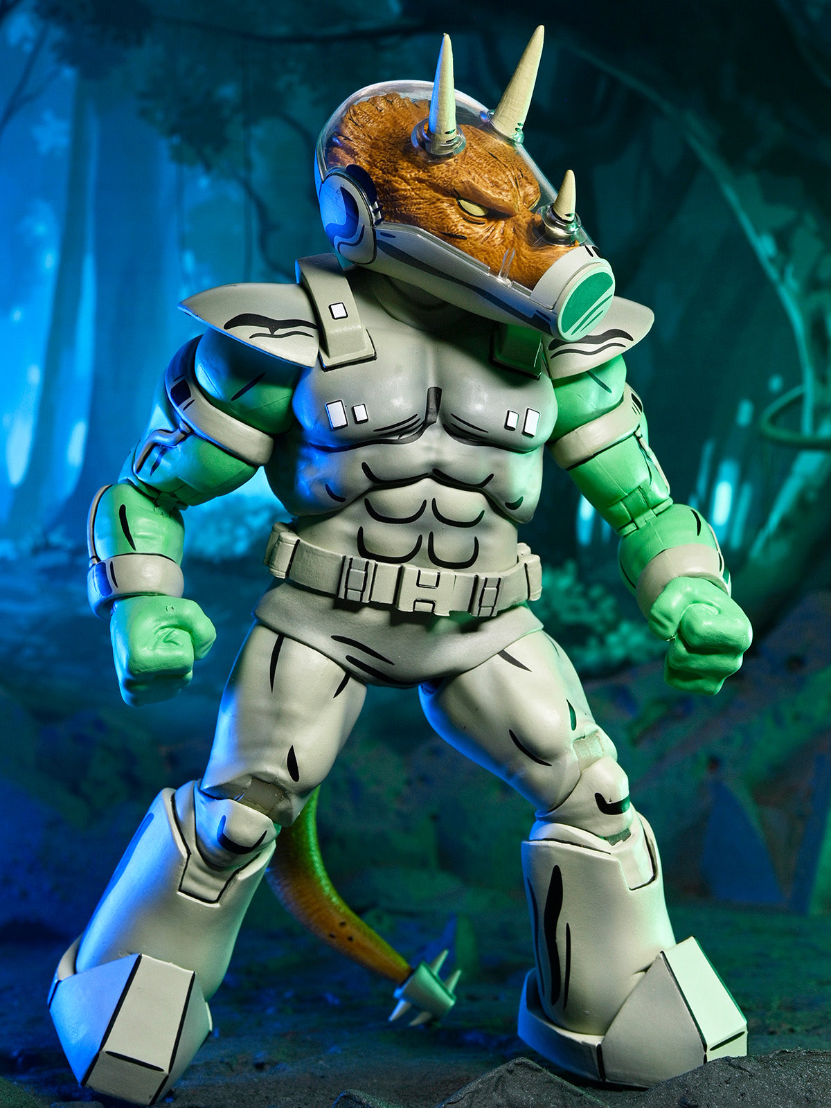 TMNT (MIRAGE COMICS) SHOCK COMMANDO TRICERATON - 7" SCALE ACTION FIGURE - Packaging
