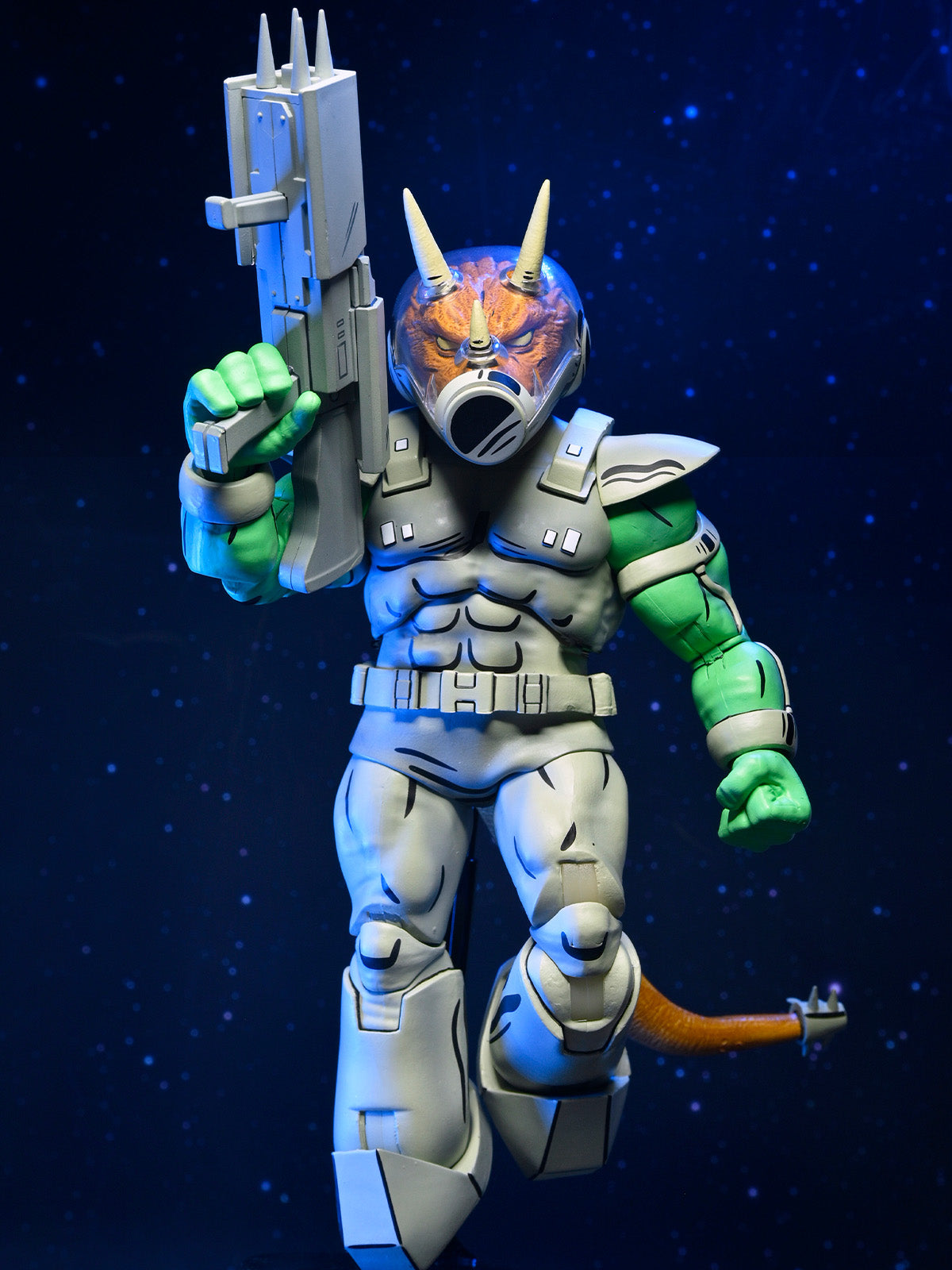 TMNT (MIRAGE COMICS) SHOCK COMMANDO TRICERATON - 7" SCALE ACTION FIGURE