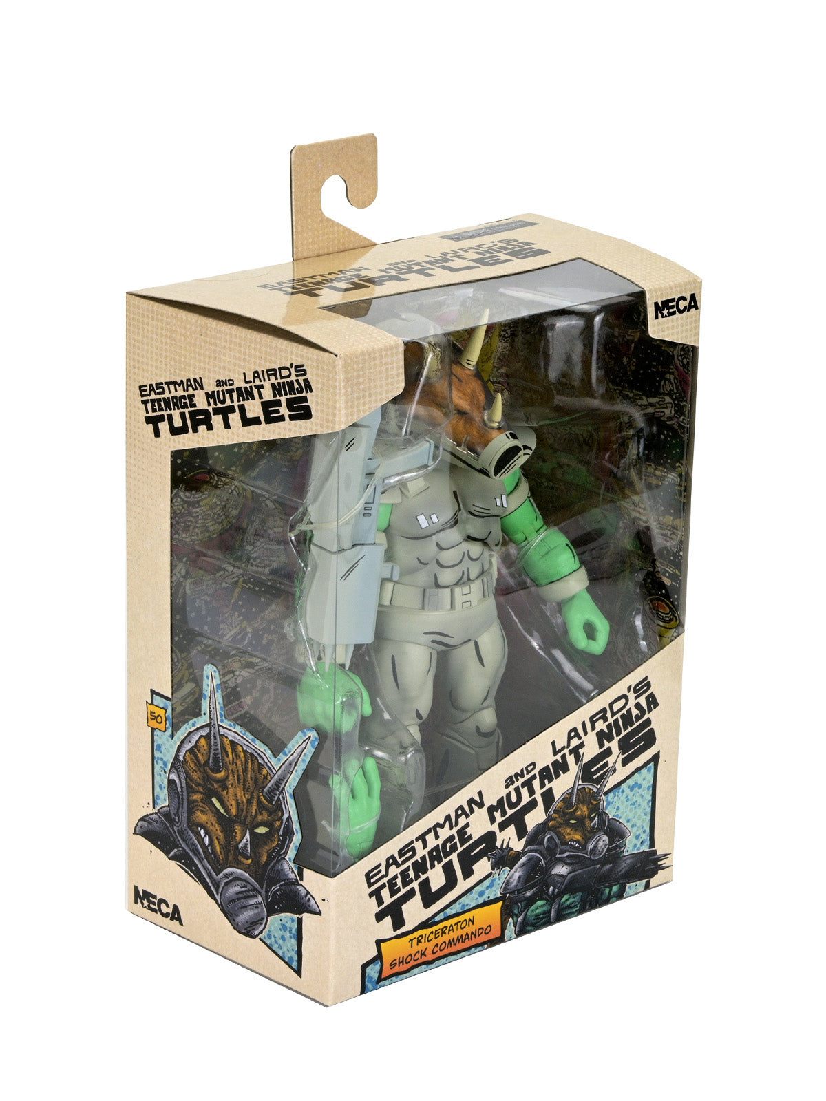 TMNT (MIRAGE COMICS) SHOCK COMMANDO TRICERATON - 7" SCALE ACTION FIGURE