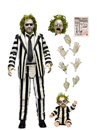 BEETLEJUICE "STRIPED SUIT" BEETLEJUICE BEETLEJUICE ULTIMATE 7" SCALE ACTION FIGURE - Back