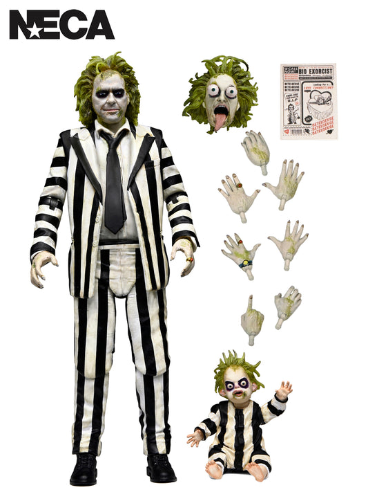 BEETLEJUICE "STRIPED SUIT" BEETLEJUICE BEETLEJUICE ULTIMATE 7" SCALE ACTION FIGURE - Front