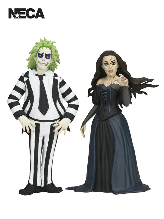 BEETLEJUICE BEETLEJUICE - TOONY TERRORS BEETLEJUICE &amp; DELORES 2 PACK - 6" SCALE ACTION FIGURES - Front