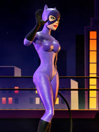 DC COMICS (CLASSIC COMICS) TOONY CATWOMAN IN PURPLE SUIT - 6" SCALE ACTION FIGURE