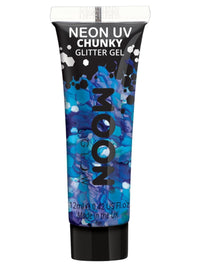 MOON GLOW NEON UV CHUNKY GLITTER GEL - Front