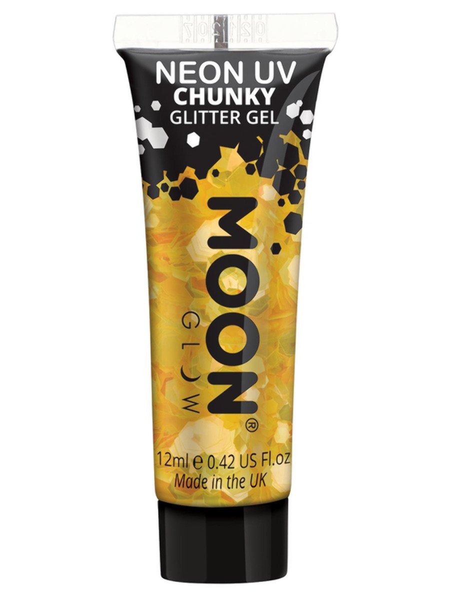 MOON GLOW NEON UV CHUNKY GLITTER GEL - Back