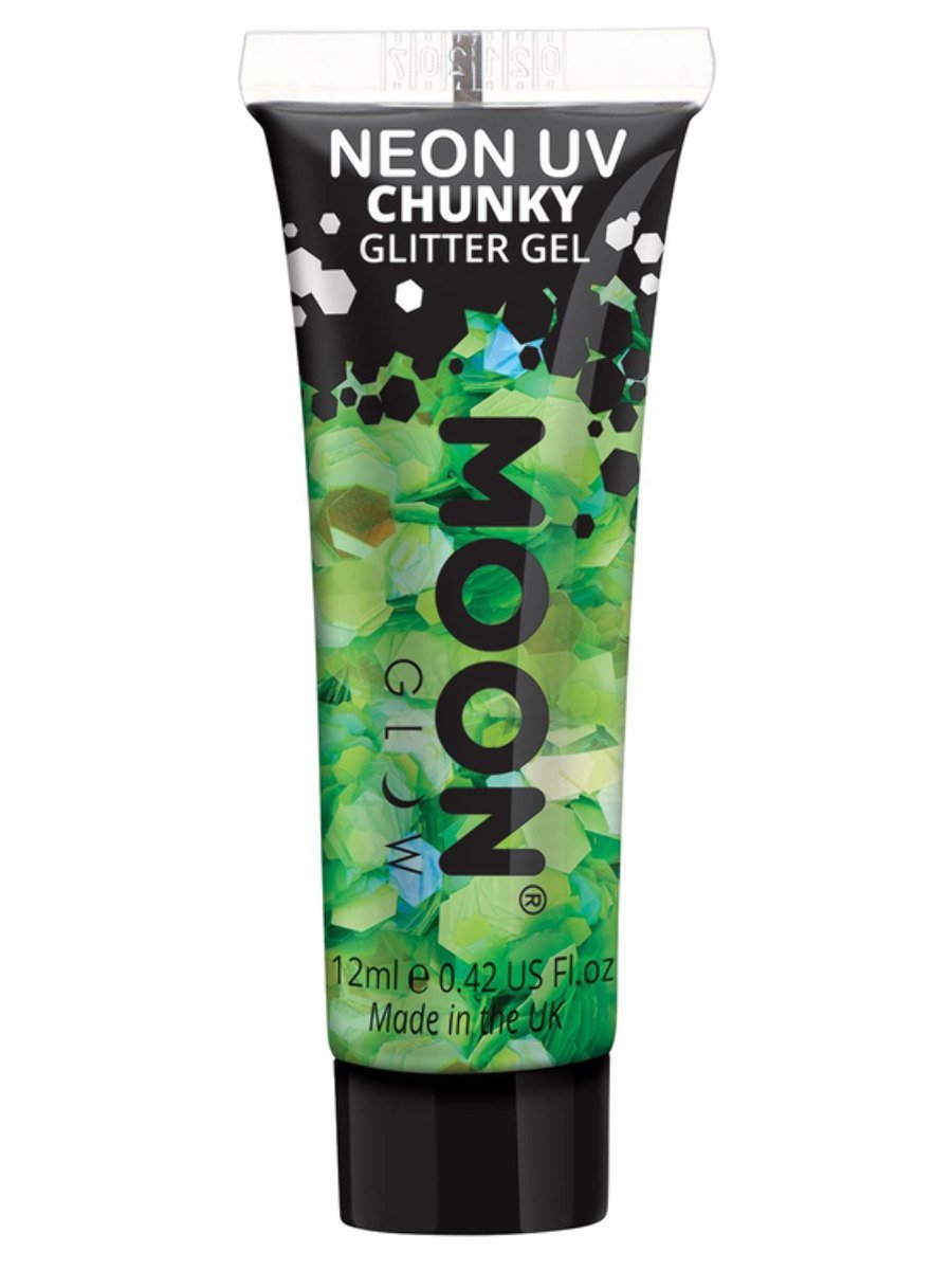MOON GLOW NEON UV CHUNKY GLITTER GEL - Side