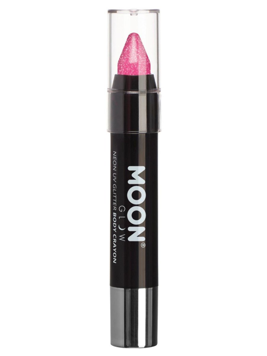 MOON GLOW NEON UV GLITTER BODY CRAYONS - Red - Side