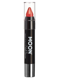 MOON GLOW NEON UV GLITTER BODY CRAYONS - Red